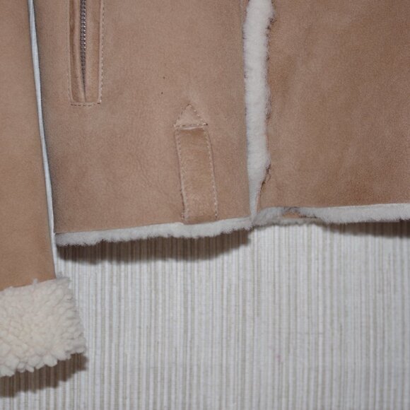 Golden Goose venezia Shearling Cropped  Savannah Brown  Women Jacket Size:S - Picture 7 of 14